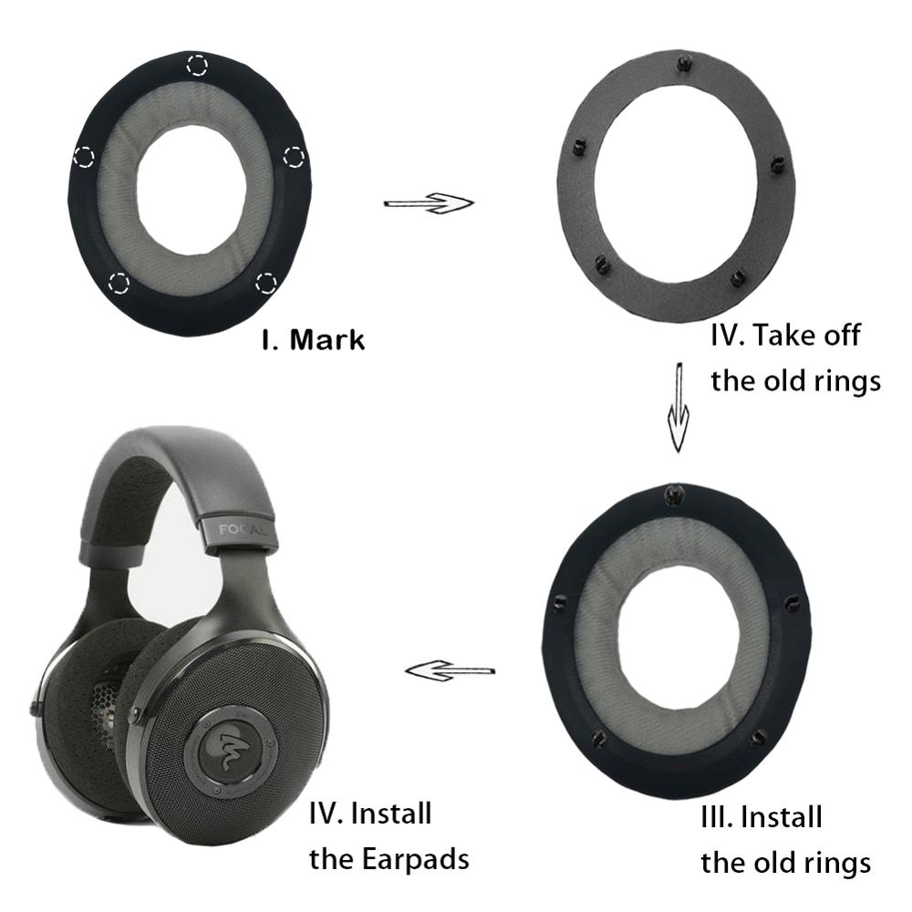 Whiyo diy zachte fluwelen vervangende oorkussens voor focal clear elear elex clear pro utopia stellia elegis kussenhoes oorkussens