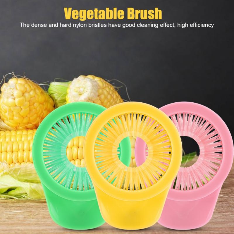 Kitchen Gadgets Vegetable Brush Portable Corn Stigma Remover Carrot Cucumber Yam Cleaner Vegatables Brush