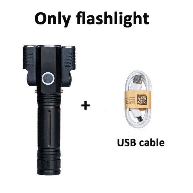 Fiets Licht Voor Mtb Fietsen Lichten Usb Oplaadbare Fiets Led Licht Voor Lamp Fiets Achterlicht Ciclismo Fiets Lantaarn: Only flashlight