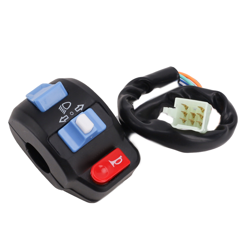 Motorfiets Schakelaars Hoorn Knop Richtingaanwijzer Schakelaar Bediening Elektrische Fiets Scooter Stuur Schakelaar Voor Gy6 50cc 125cc: Black
