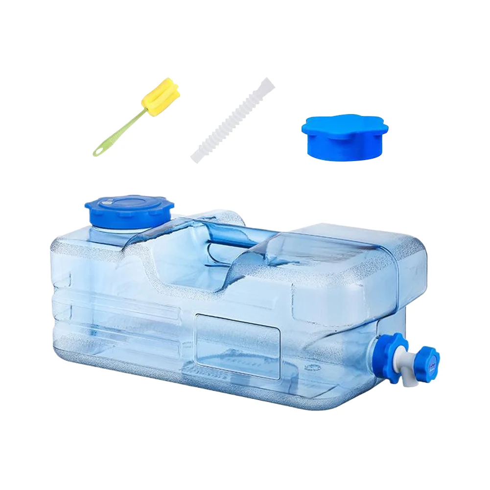 15-28L Drinking Water Bucket Driving Pure Water Tank Water Storage Carrier with Faucet for Outdoor Camping Cooking Picnic Hiking: MULTI