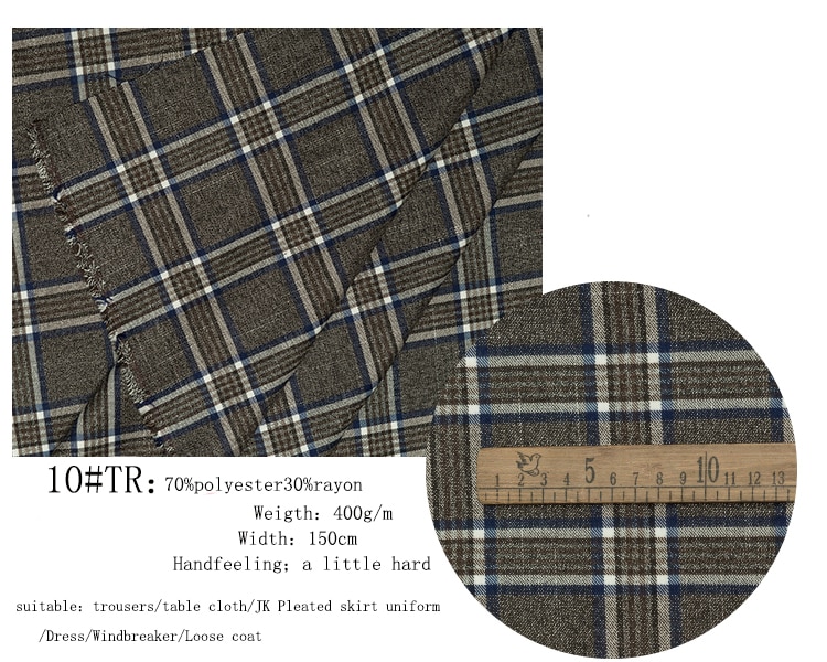 145 cmx 50cm polyester bomuld twill check klud garn farvet skotsk plaid stof til tøj tøjposer jk plisseret nederdel ensartet: Tr10