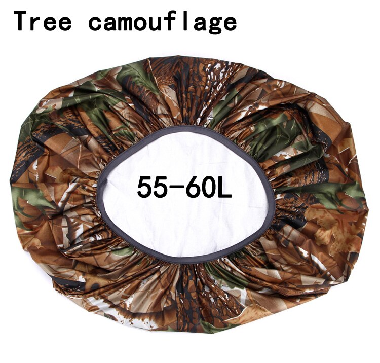 35L-80L Outdoor Sport Draagbare Tas Regenhoes Waterdichte Rugzak Camping Wandelen Fietsen Dust Rain Cover Camouflage Zwart Nylon: Tree 55-60L