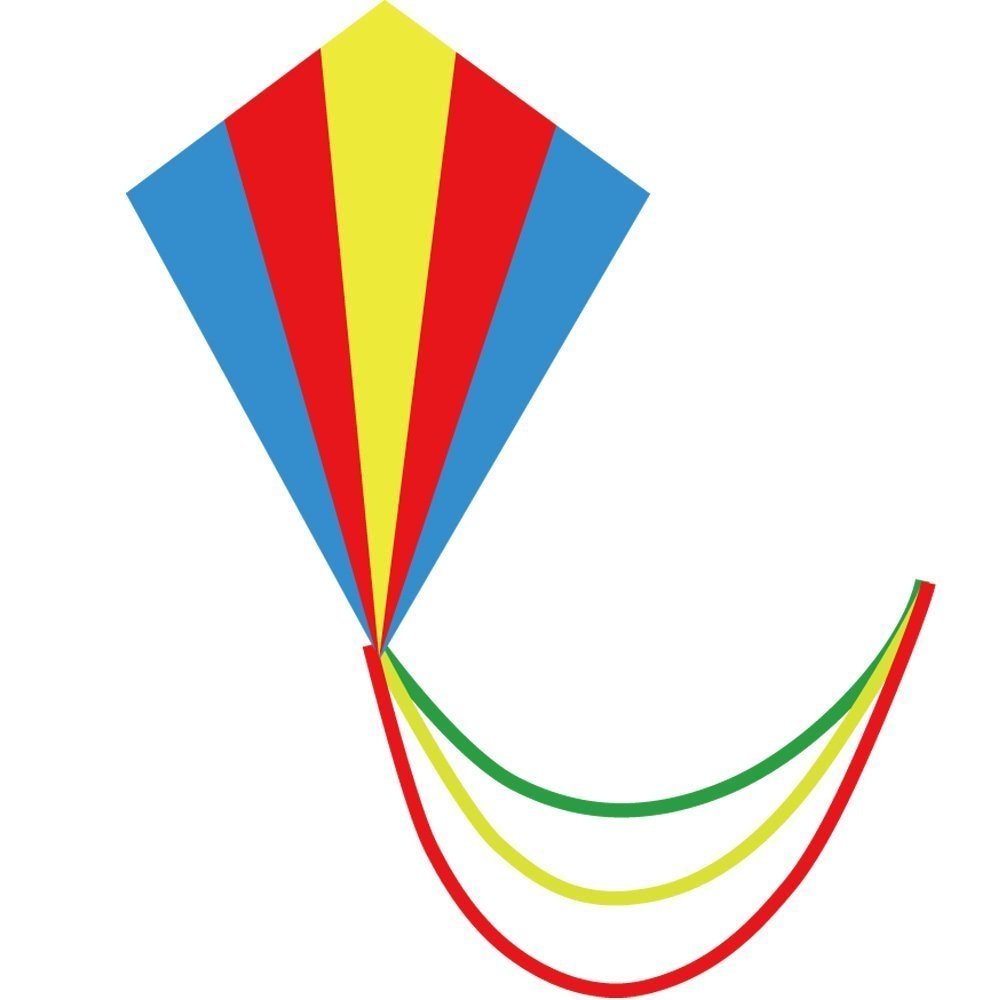 Udendørs sjov sport rhombus kite / diamant drager til børn med håndtag og line god flyvende