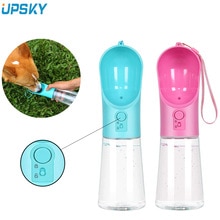 Bouteille d'eau portable pour chien et chat 400ml avec verrouillage à une clé, pour voyage en plein air