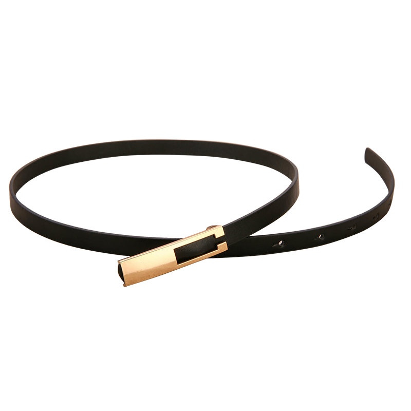 Cinturones de mujer con hebilla de Metal para vestidos de cuero de correas finas para la cintura de mujer cinturon blanco negro para mujer