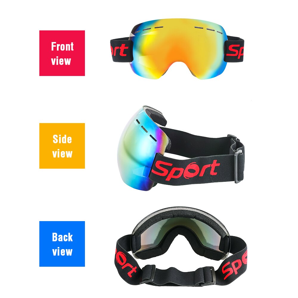 Winter Ski Goggles Unisex Snowboard Goggles Gear Skiën Sport Volwassen Eyewear Anti-Fog Uv Lens Abs Ski Mask Outdoor sport