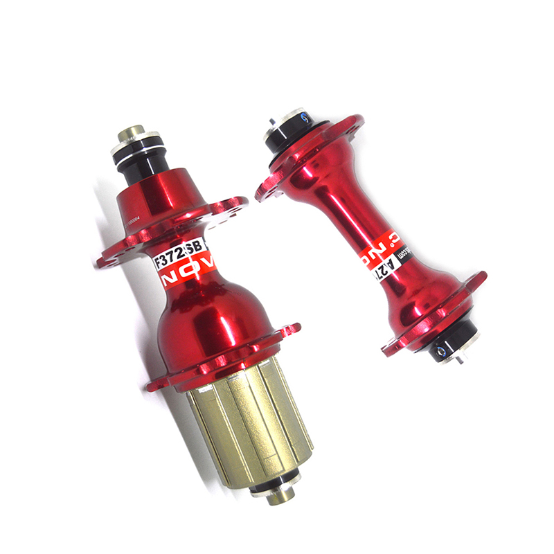 Novatec – moyeux de vélo de route légers A271SB F372SB, QR * 100mm arrière QR * 130mm, 20H 24H couleur noir rouge, frein en V, Freehub HG CAMP