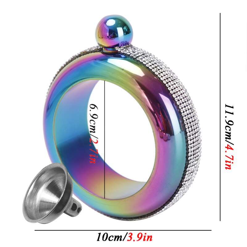 Bracelet Hip Flask 100ML Stainless Steel Carrying Alcohol Whiskey Portable Storing Supplies Bar Supplies Party For