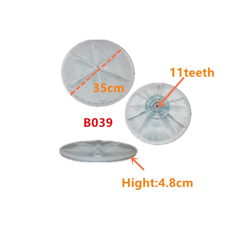 Washing Machine Pulsator Replacement Part Wave Plate Pulsator 11 Teeth Diameter 35cm