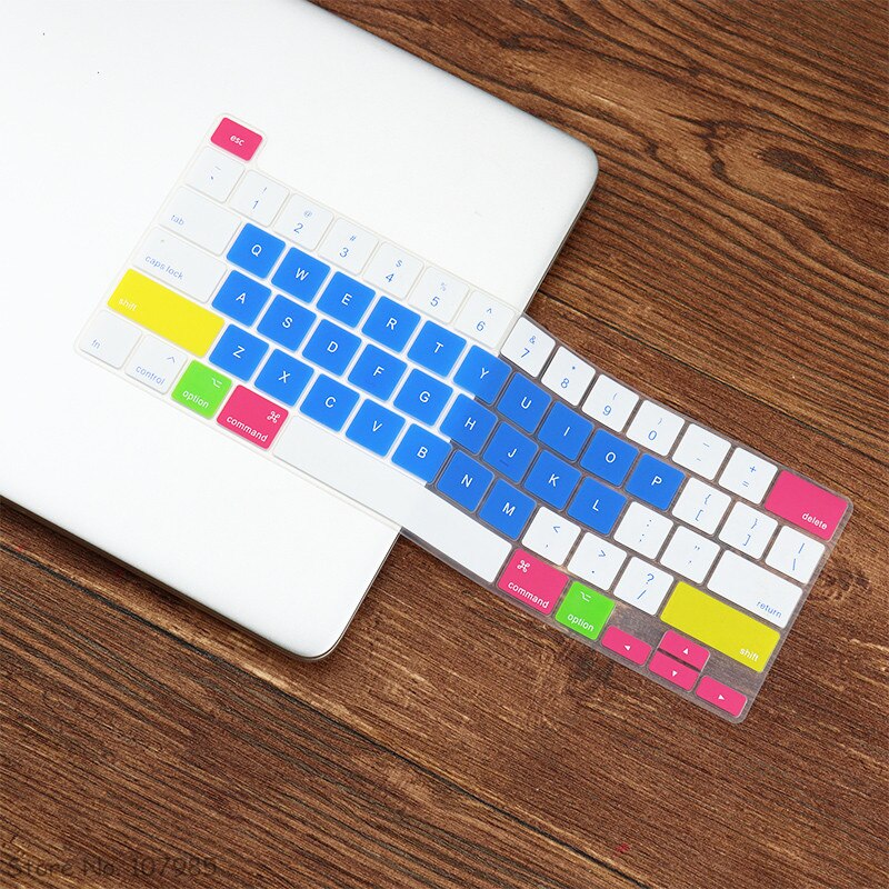 Funda protectora de silicona para teclado de MacBook, Protector de piel para MacBook Pro 16 A2141 / M1 Chip Pro 13 A2338 A2251 A2289: Candy blue