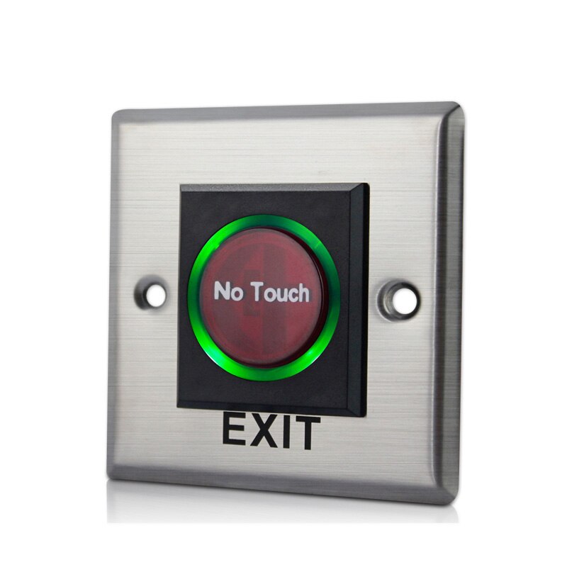 Stainless Steel No Touch Door Push Button Sensor Infrared Exit Button Emergency LED Release Switch For Access Control System: CS70A
