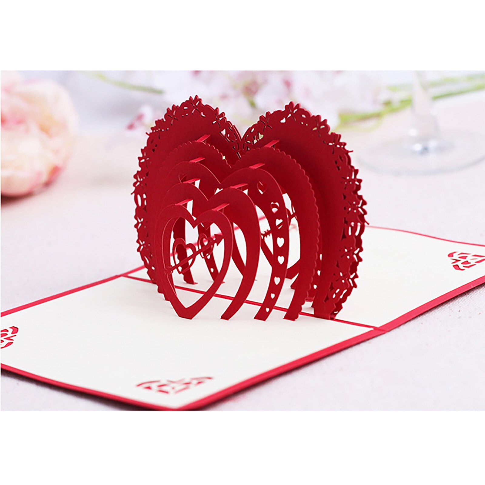 3D Stereo Greeting Card Wedding Invitation Card Valentine's Day Heart Shape Card Dec 1st