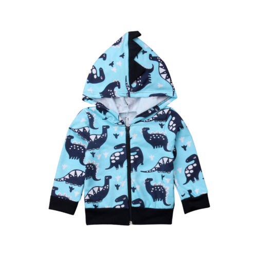 1-6T Kleinkind Art Baby Jungen Dinosaurier Reißverschluss Mit Kapuze Sweatshirt Mantel Hoodies Kostüm