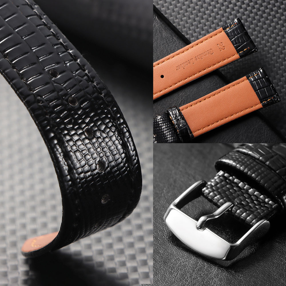 Universal Replacement Composite Material Strap Leather Watchband for Smartwatch Men Women 18mm 20mm 22mm Watch Band Accessories