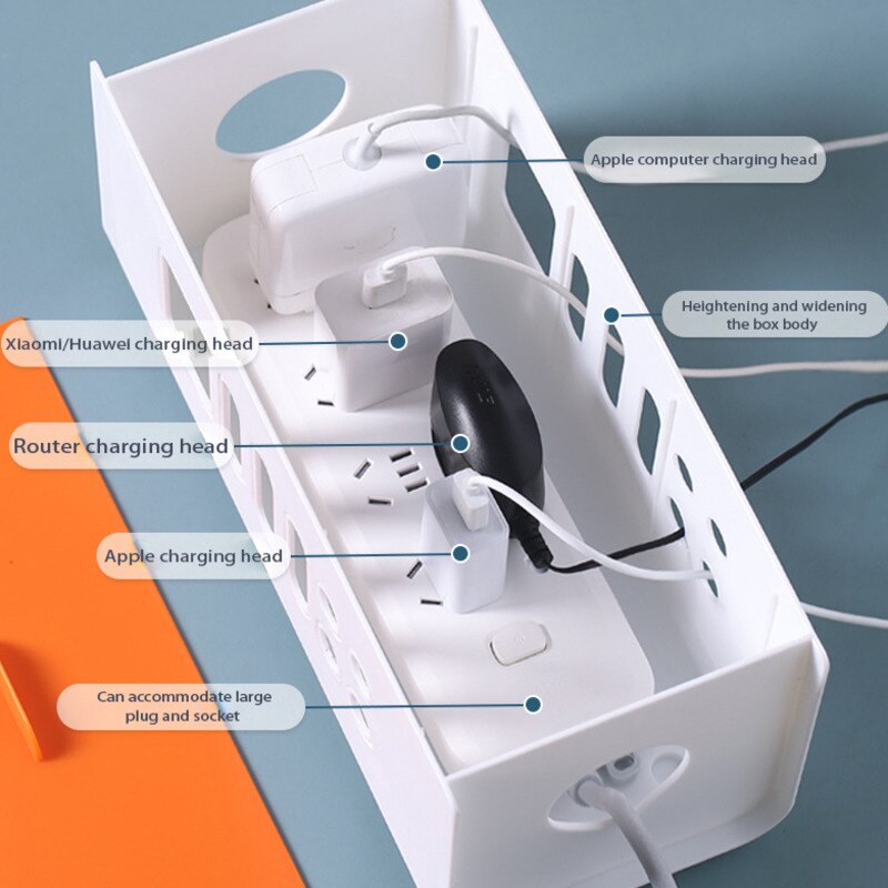Plastic Cable Management Box Cable Organizer For Cables Pick Up Usb Cable Winder Mouse Headphone Wire Arrangement Protector