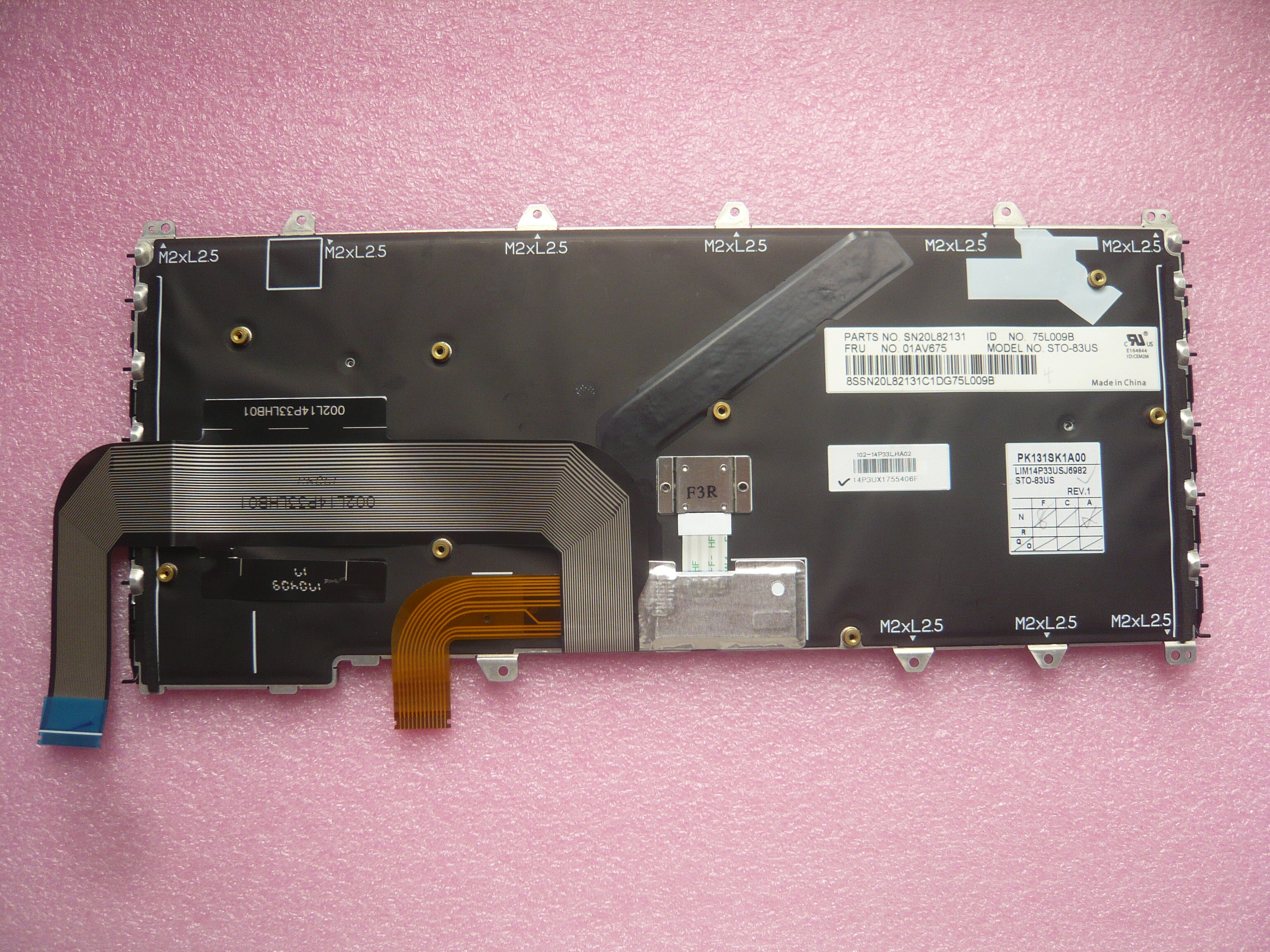 Nuova tastiera retroilluminata americana originale per LENOVO ThinkPad Yoga 260 370 X380 Yoga S1 4TH FRU 01AV675 01EN386 01HW575 01HW615 inglese