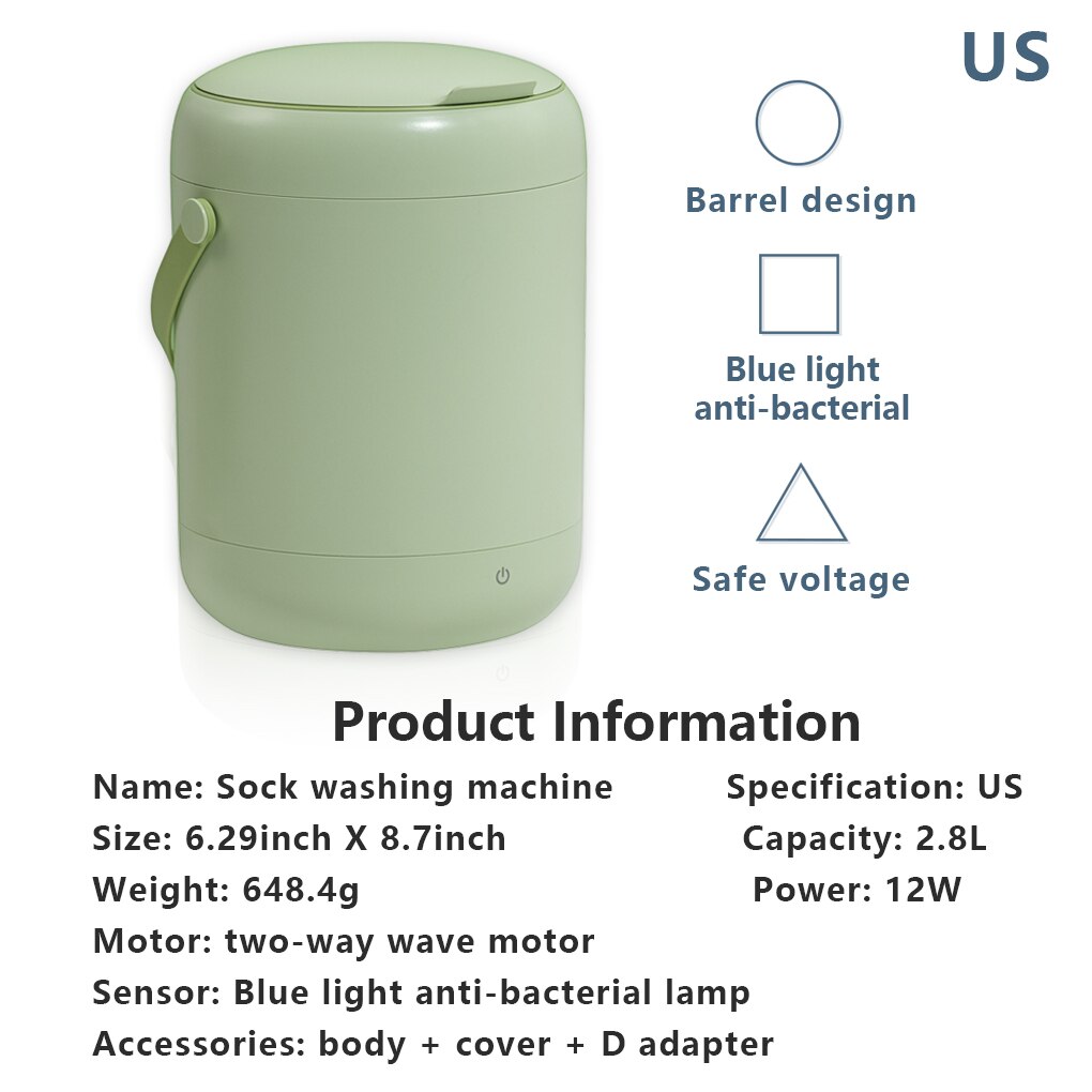 Mini Portable Wireless Washing Machine - Cordless Rechargeable Small Clothes Cleaner For Socks & Underwear Compact Cleaning Tool