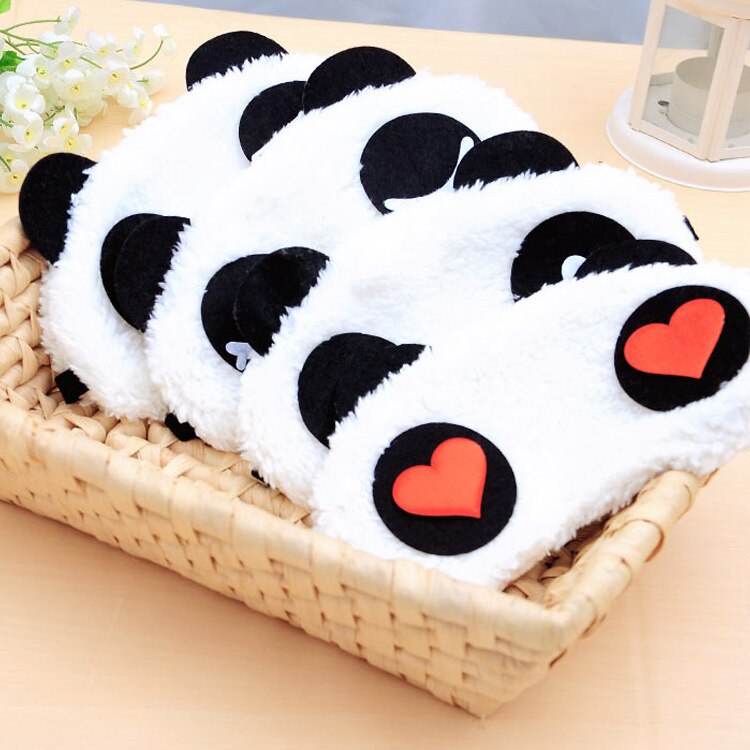 Mignon Panda Face de Couchage Masque Pour Les Yeux Yeux Bandés Voyage Sommeil Aide