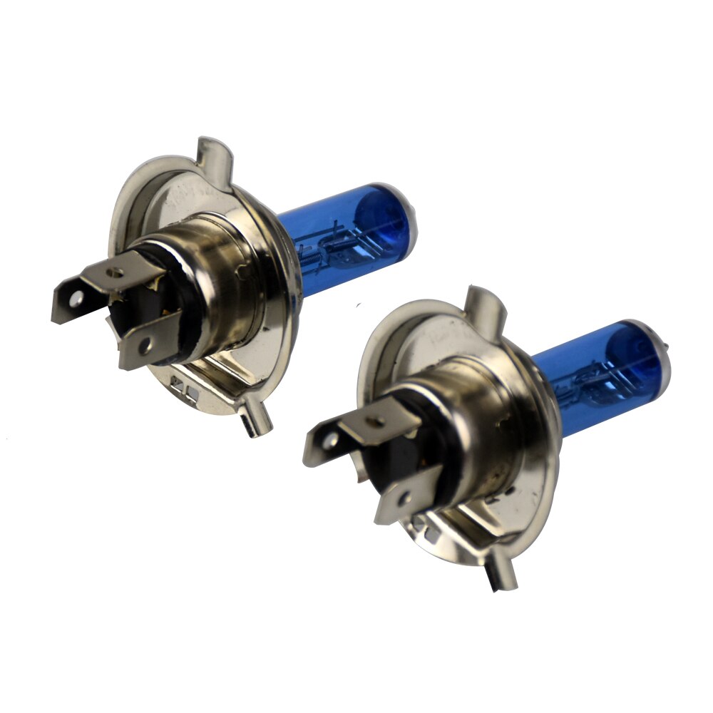 2 PCS 12V 60/55W H4 Halogen Lamp 5000K Car Halogen Bulb Xenon Dark Blue Glass Super White Lamp For toyota corolla