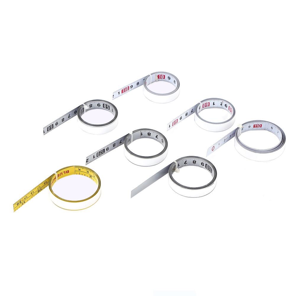 1m Edelstahl Selbstklebende Skala Maßnahme Lineal metrisch Gehrung Spur Band Mindest Skala Mm Gerade Und Direkt Bondbaren