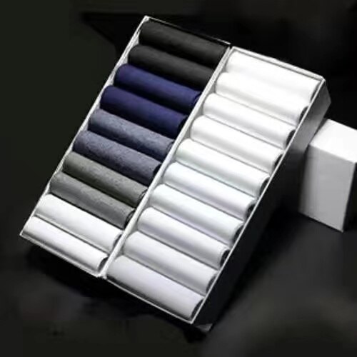 20Pairs/Mannen Zijden Sokken Business Casual Mannen Lange Sokken Zomer Dunne Transparante Ultra-dunne Mannen Sokken: 10Mix 10White