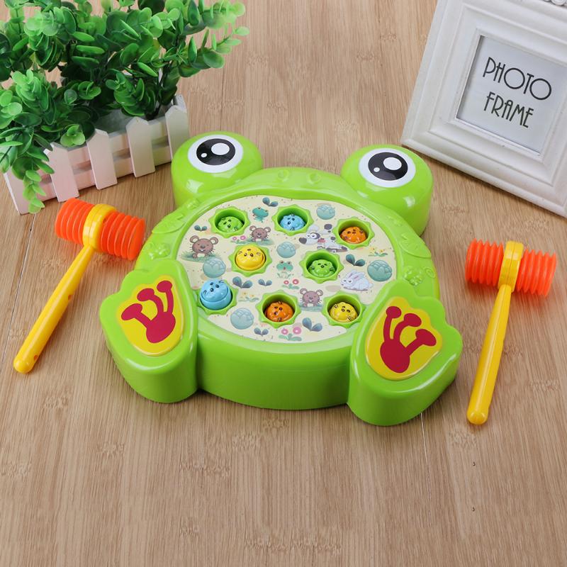 Baby legetøj elektrisk lege hamster musik legetøj hammer børn familie spil frø hamster legetøj til børn tidlig uddannelse
