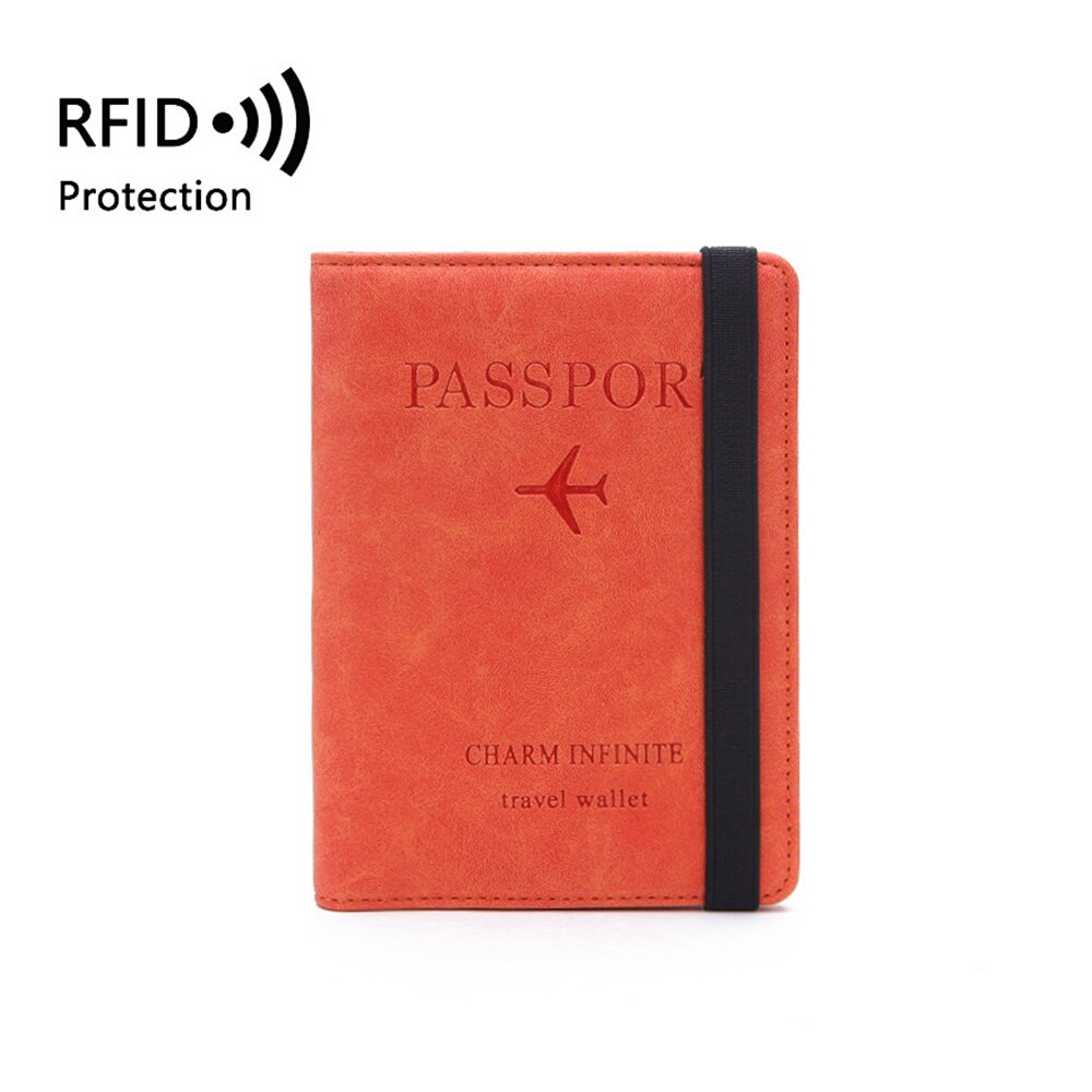 Capa para passaporte com bloqueio rfid, capa de couro com bloqueio rfid para viagem, para homens e mulheres: Color 7