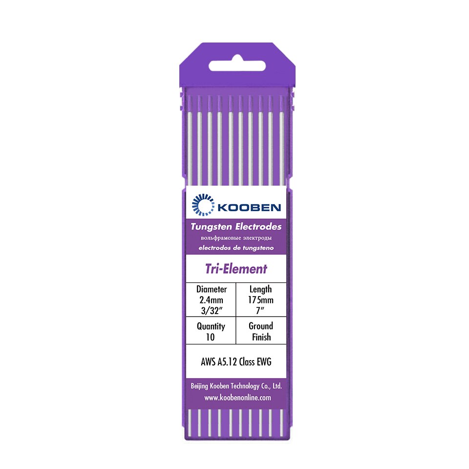 WR20 E3 Tungsten Elektroden 1.0 1.6 2.4 3.2 Mm X 175 Mm Paars Tig Lassen Wolfraam Elektroden Achter Aarde E3