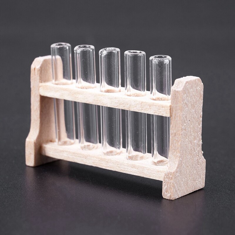 Dollhouse Miniature 1:12 Toy laboratory test tube rack set L 3.7cm