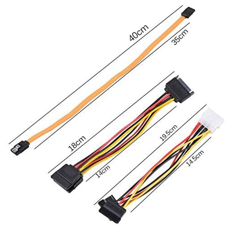 2.5 Inch Ssd 3.5 Inch Interne Harde Schijf Mounting Kit Met Sata Data Kabels En Kabels (2 X Ssd Beugel)