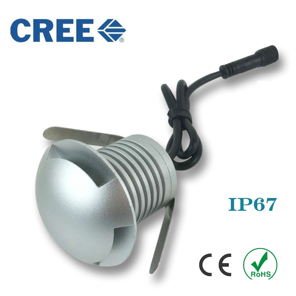LED U-lampe 3W 12V IP68 draussen Einbau Deck Boden Boden Stelle Beleuchtung Inground Uplight Auffahrt Beton fertiger licht