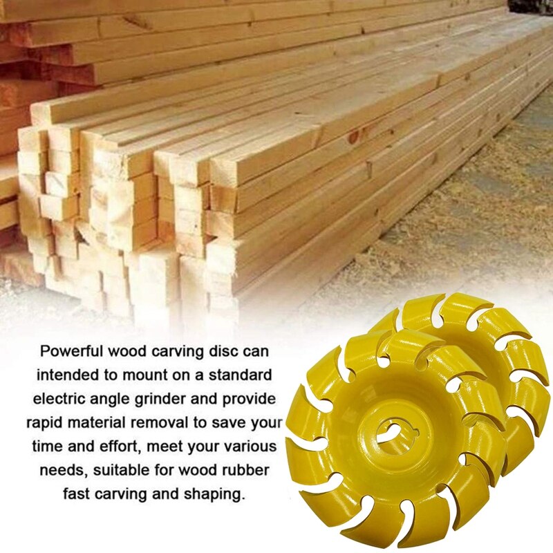 12 Teeth 90mm Wood Carving Disc High Hardness Angle Grinder Accessories Woodworking Tools