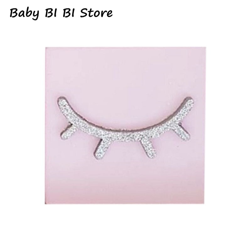 Baby Photography Decoration Props Pink Glitter Eyelashes Solid Wood Square Ornaments Children Room Assembly Furnishings: 5