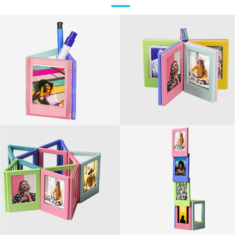 3 zoll Magnetische Bilderrahmen Foto Magneten Foto Bunte Rahmen Für Familie Erinnerungen Kühlschrank Magnet freundlicher Bausteine