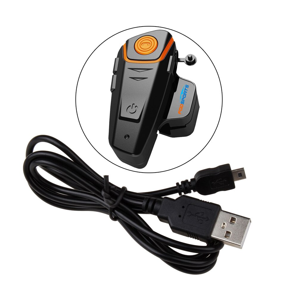 Fodsports-Cable de carga USB para casco de motocicleta BT-S2, intercomunicador Bluetooth, accesorios, piezas de auriculares