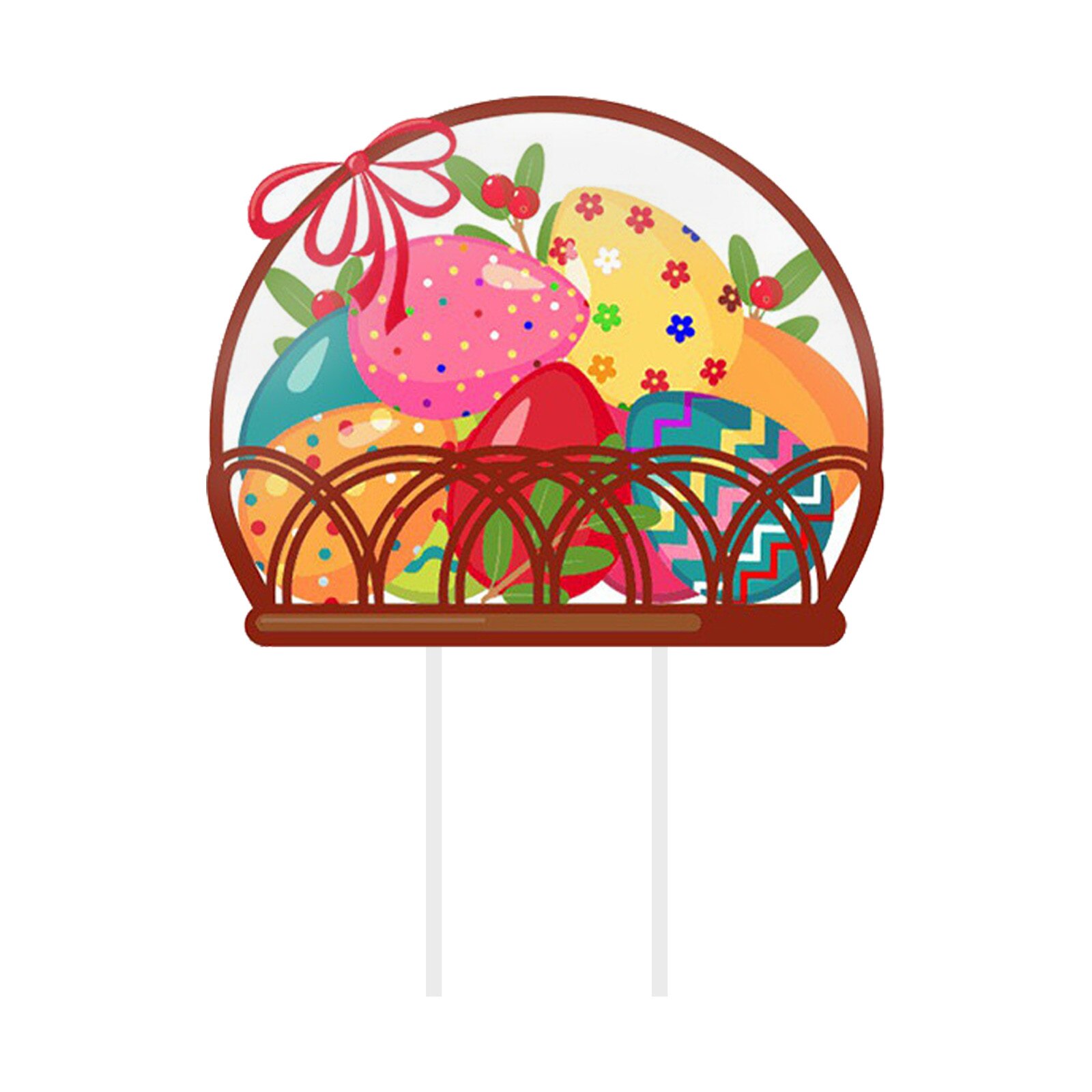 Adornos de Pascua para exterior, banderines de conejito, huevos de gallina, decoración de jardín