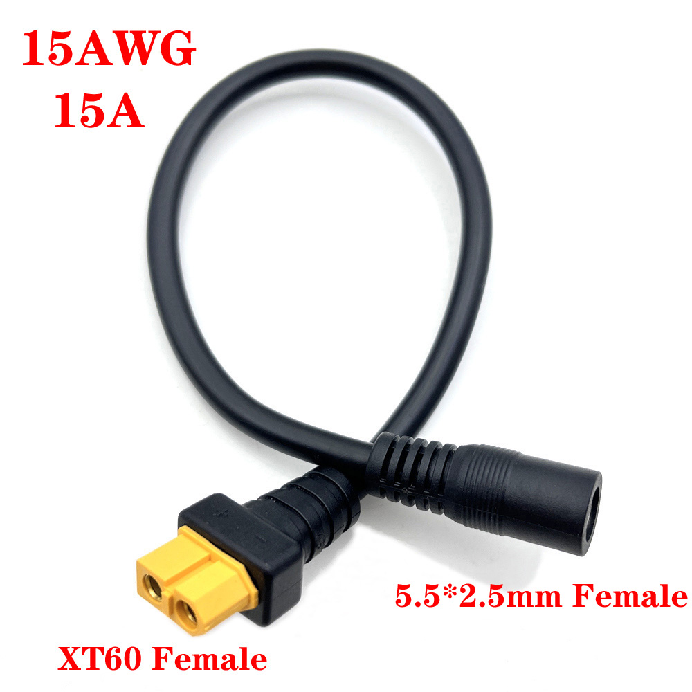 1 Uds 10A Ultra-suave XT60 conector macho hembra a DC 5525/DC5521 Cable de alimentación para reparación de campo multirotor Fly FPV aplicar: Verde militar