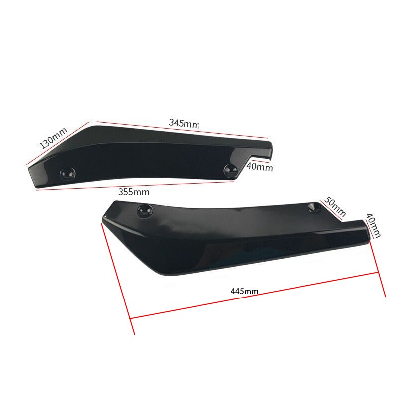 Universal Rear Bumper Lip Angle Splitters Diffuser Decorative Protection Winglets Side Skirt Extensions
