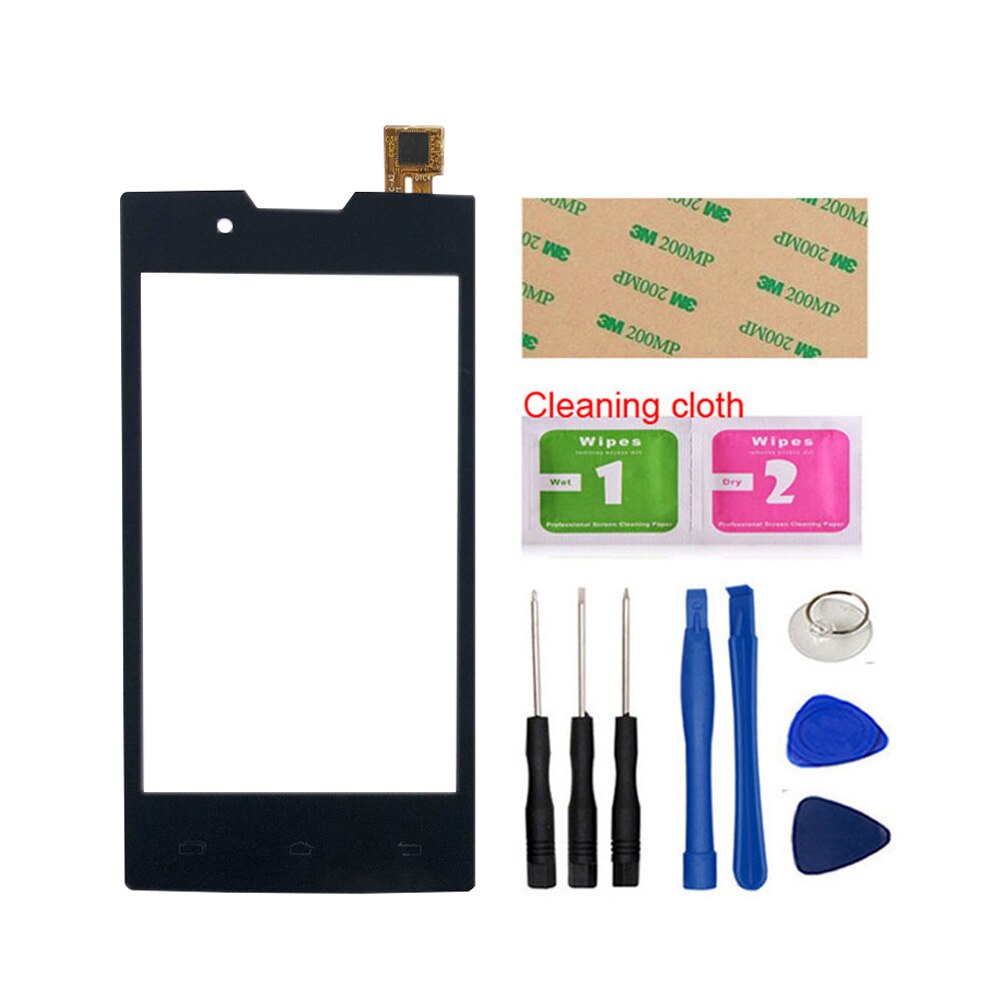 Touchscreen Mobile For Leagoo Lead 4 Touch Screen Digitizer Sensor Panel Touchpad Tools 3M Glue Wipes: Black With Tools