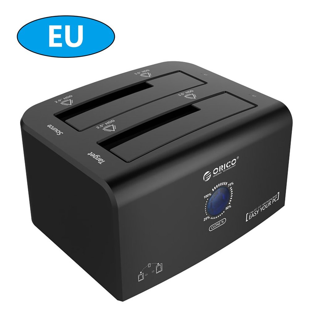Double Disk Position Offline Copy Hard Disk Base Hard Drive Docking Station With Led Computer Accessories