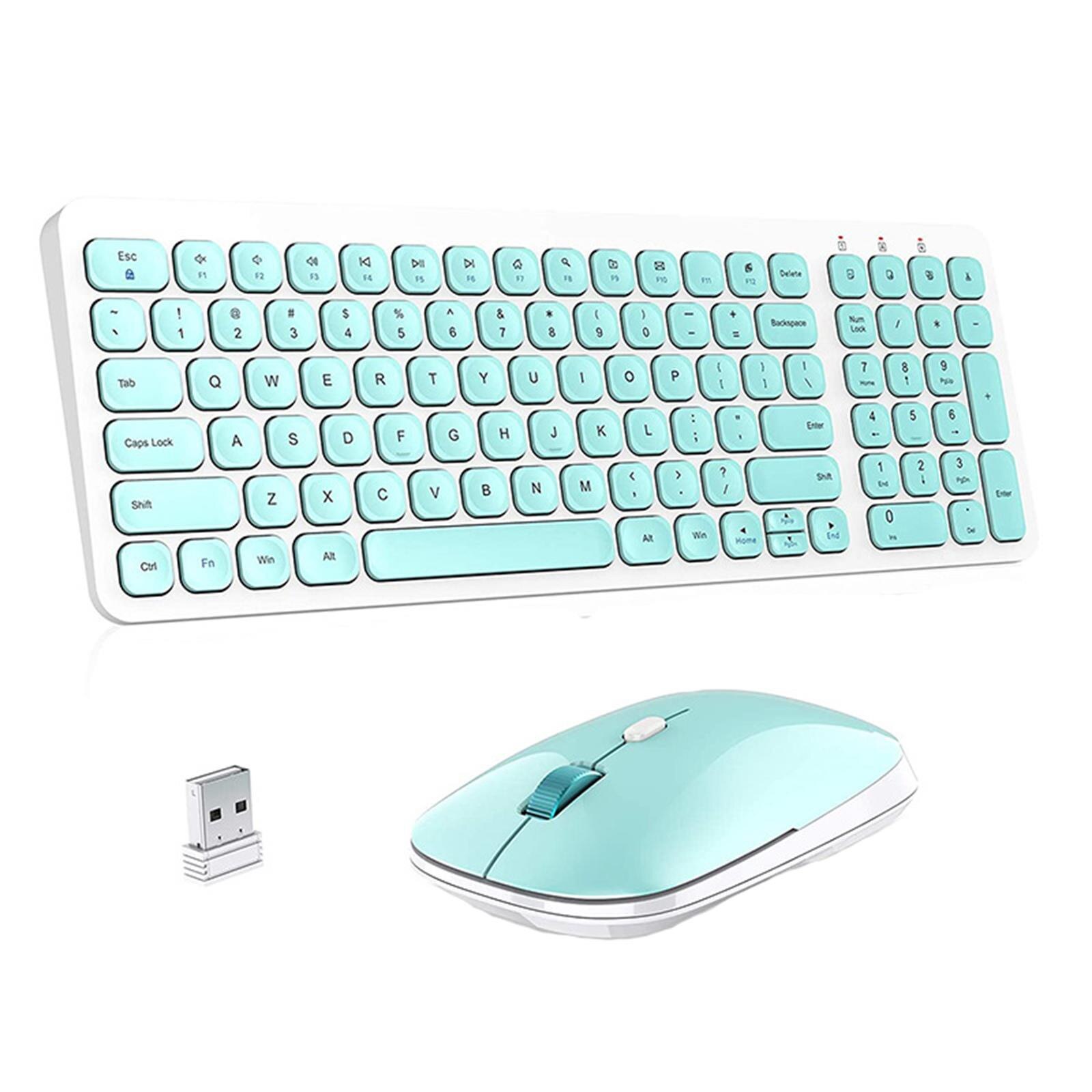 2.4 Ghz Wireless Keyboard Gaming Muis Sets Stille Ultra Dunne Pc Toetsenbord 1600 Dpi Draadloze Muis Voor Laptop Pc Games клавиатура
