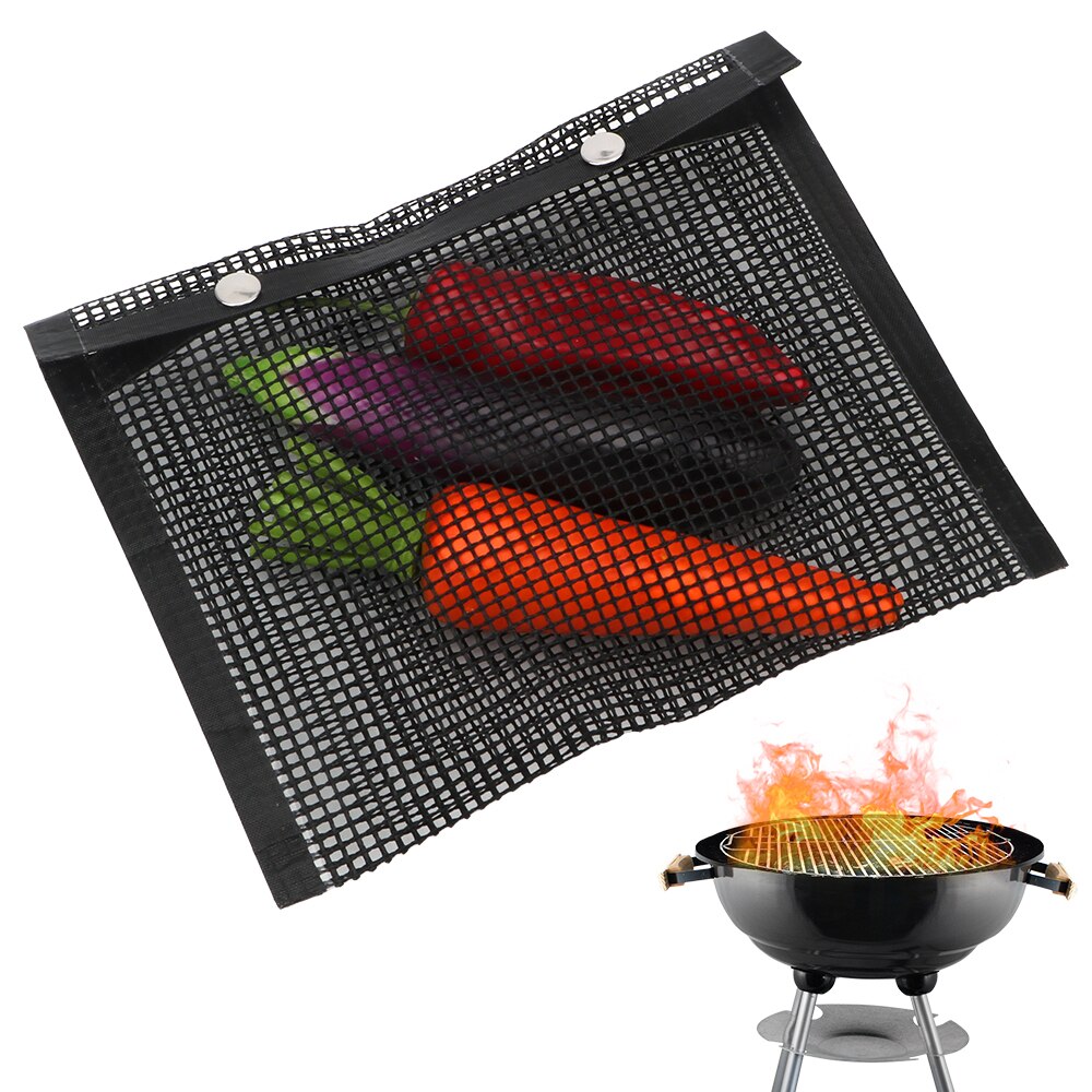 BBQ Bake Bag Kitchen Tools Easy to Clean Non-Stick Reusable Mesh Grilling Bag Outdoor BBQ Picnic Tool