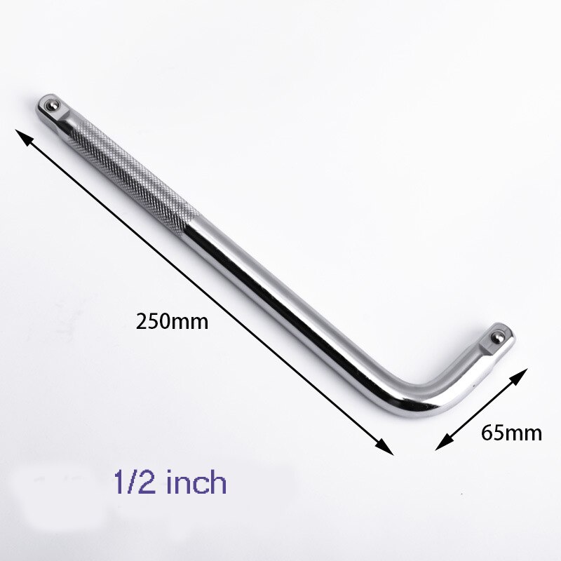 1/4 "3/8" 1/2 "unidad L, tipo Llave de tubo curvada, barra de conexión para destornillador de carraca, herramienta de reparación de automóviles, varilla de extensión curvada: 12.5mm