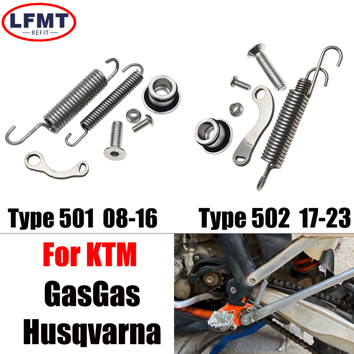 Kit de resortes de soporte lateral para KTM Motocross EXC EXCF XC XCW XCF XCFW125 150 200 250 300 350 400 450 500 505 530