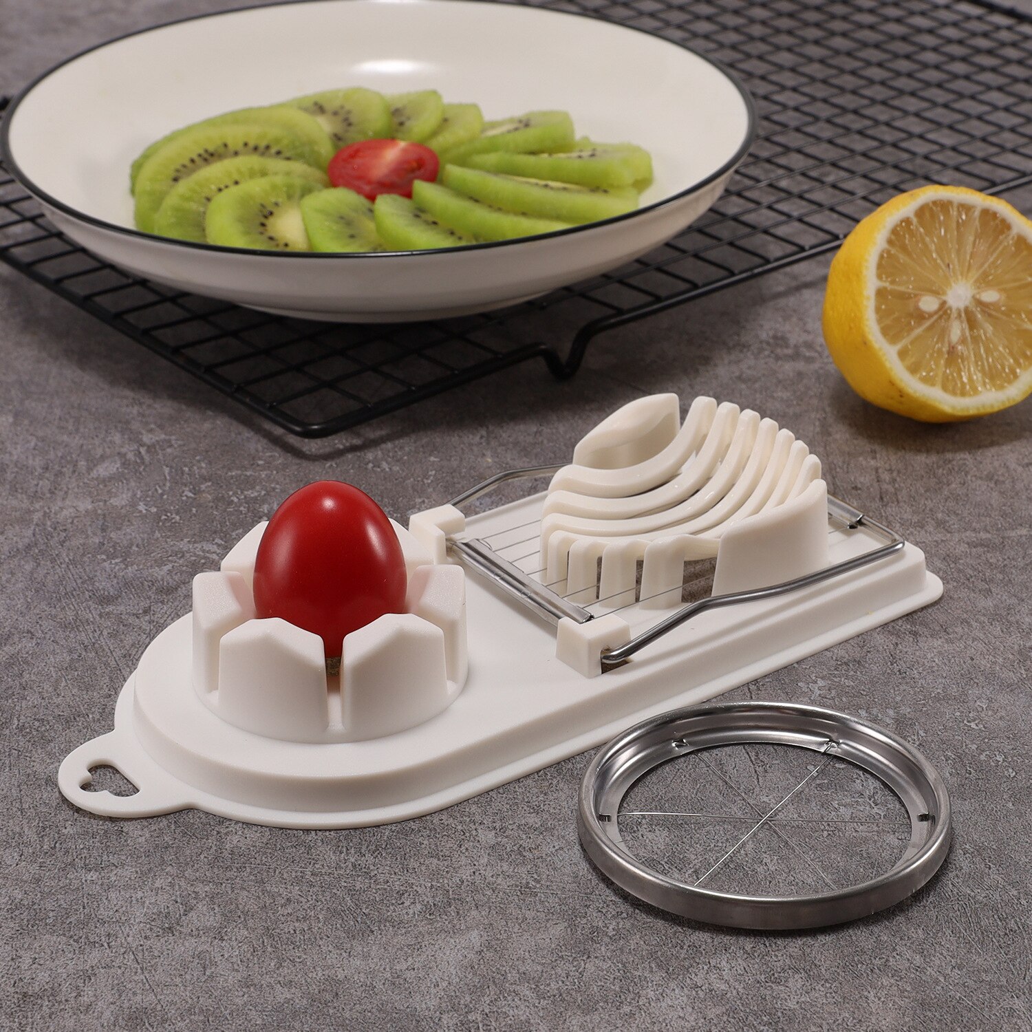 ZOSEIL 2in1 multifunktional rostfrei Stahl Ei Slicer Pro Kochen Eier Cutter Splitter Teiler Küche Spielereien Heimat Zubehör