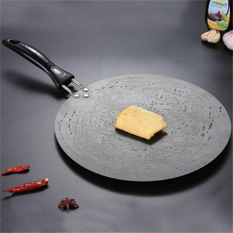 30Cm Koekenpan Grill Ei Pannenkoek Steak Pan Keuken Bakplaat Pan Gietijzer Omelet Crêpe Ronde Kookgerei Koken Pannen