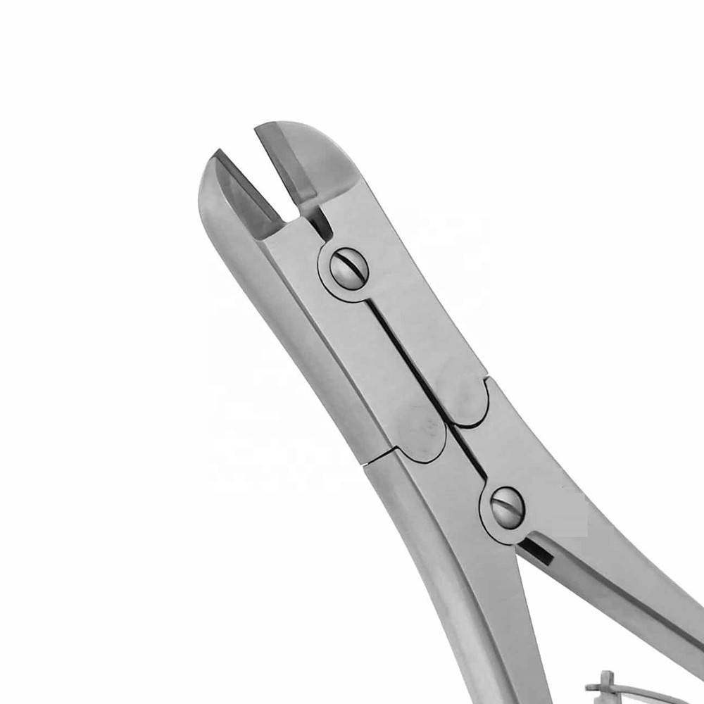 Pince orthodontique dentaire à double action, 1 pièce, coupe-fil Vital TC, coudée 18 cm