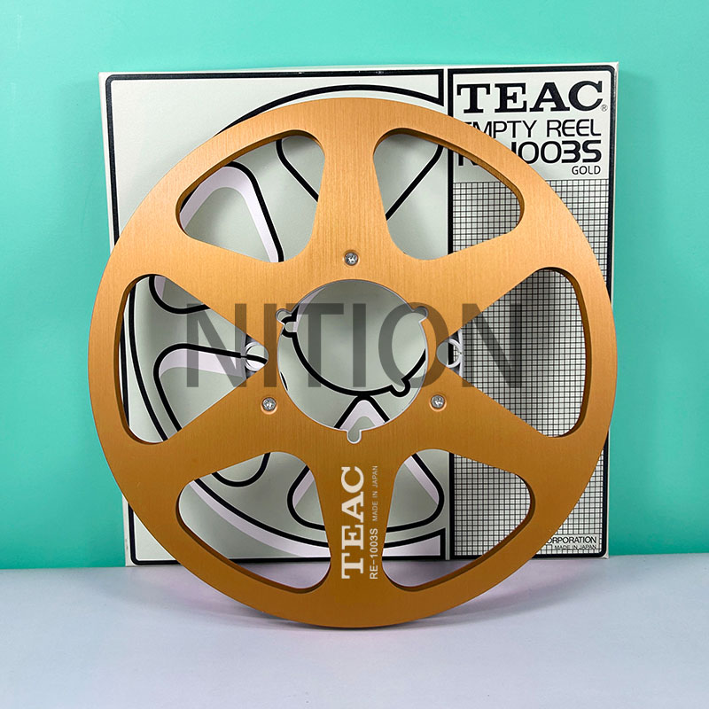 Carrete de cinta vacío de 10,5 "X 1⁄4" pulgadas, accesorio para grabadoras de carrete a carrete NAB Hub, piezas de máquina de apertura de disco de aluminio vacío de TEAC: Oro