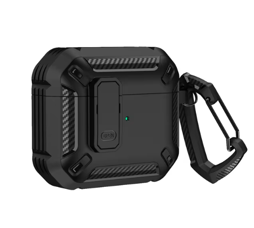 Voor AirPods 4 Case (USB C) Draadloze Bluetooth beschermhoes 2024 schakelaar Hoofdtelefoon gevallen Voor Apple Airpods 4e Gen Funda: Donker Oranje